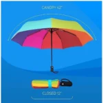 Generic Metal Portable Auto Travel Umbrella (Rainbow) - Image 3