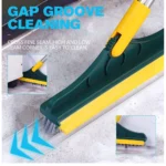 Generic Plastic 2 in 1 Bathroom Cleaning Brush with Wiper (Yellow) - Image 3