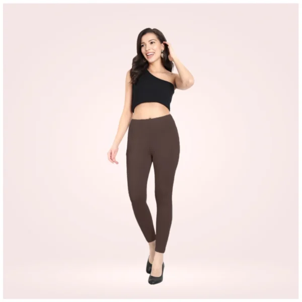 Women's Brown Ankle Leggings