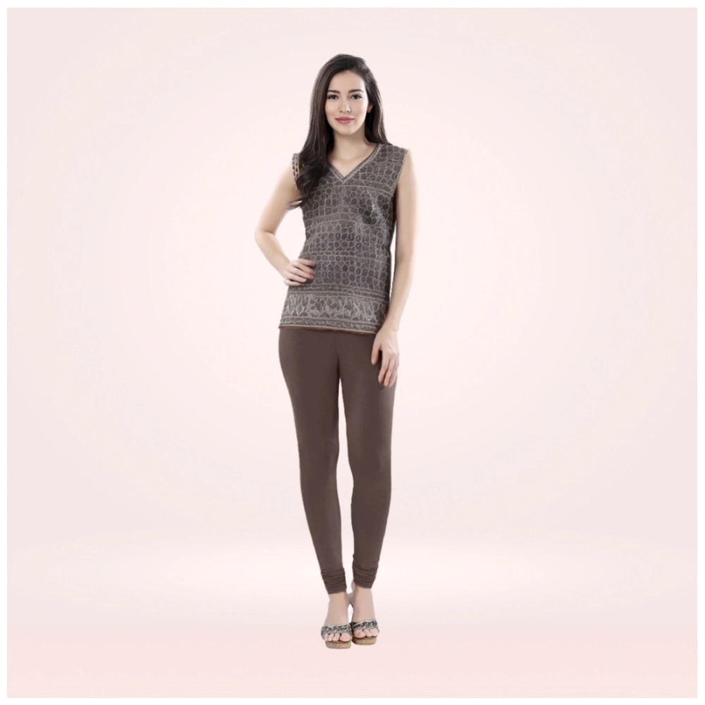Women's Brown Churidar Leggings