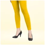 Women's Yellow Ankle Leggings - Angle 3