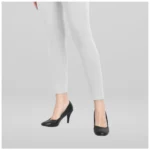 White Ankle Leggings for Women - Angle 3