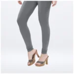 Women's Silver Churidar Leggings - Angle 3
