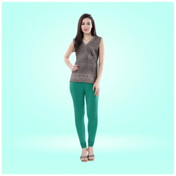 Rama Green Churidar Leggings