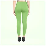 Pista Green Ankle Leggings - Angle 4