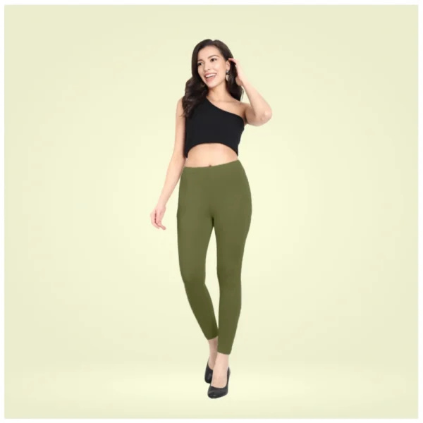 Olive Green Ankle Leggings
