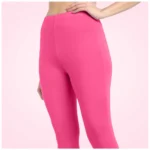 Women's Dark Pink Leggings - Angle 5
