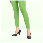 Pista Green Ankle Leggings - Angle 3