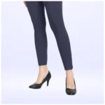 Women's Navy Ankle Leggings - Angle 3