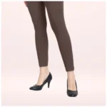 Women's Brown Ankle Leggings - Angle 3