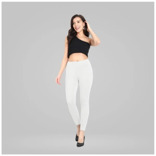 White Ankle Leggings for Women