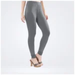 Women's Silver Churidar Leggings - Angle 5