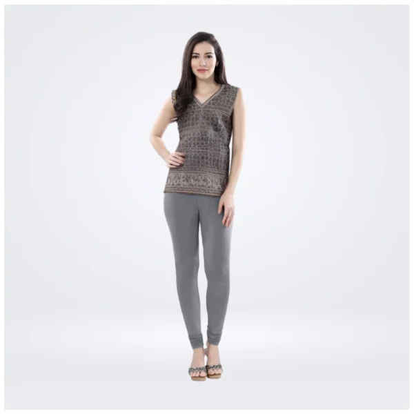 Women's Silver Churidar Leggings