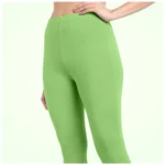 Pista Green Ankle Leggings - Angle 5
