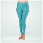 Women's Blue Shimmer Leggings - Angle 4