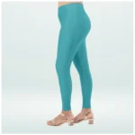 Women's Blue Shimmer Leggings - Angle 3