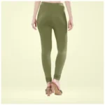 Olive Green Churidar Leggings - Angle 4