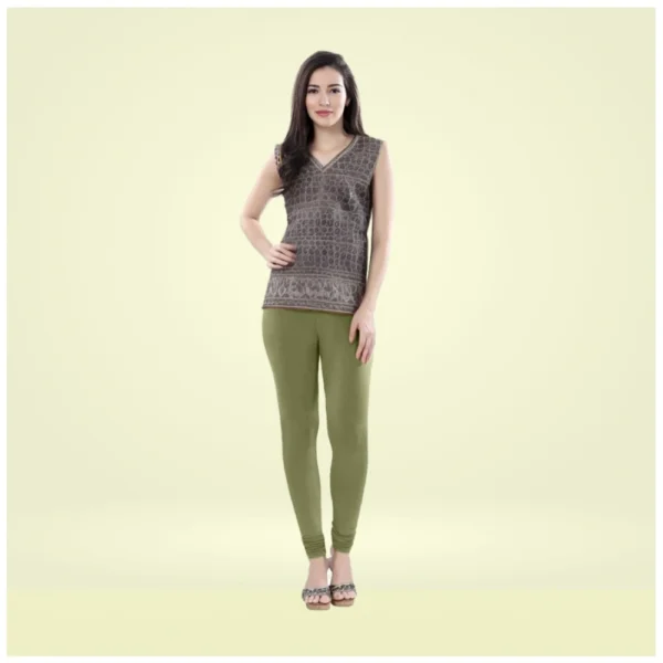 Olive Green Churidar Leggings