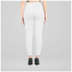 White Ankle Leggings for Women - Angle 4