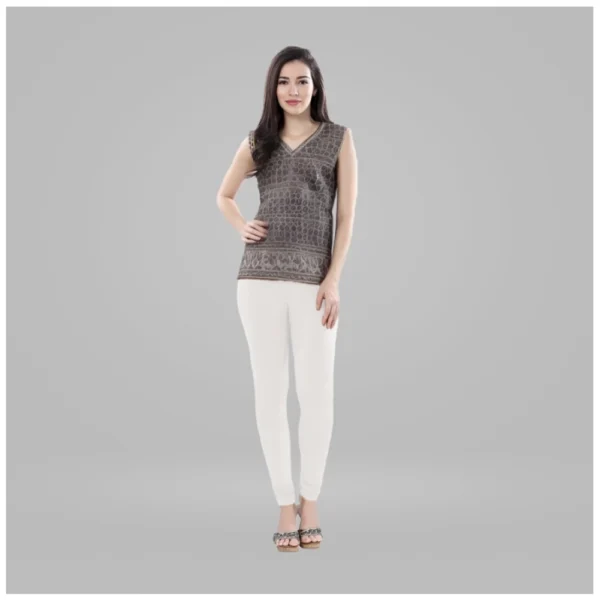 White Cotton Churidar Leggings