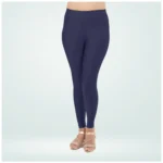 Womens Navy Blue Leggings - Angle 2