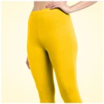 Women's Yellow Ankle Leggings - Angle 5