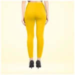 Women's Yellow Ankle Leggings - Angle 4