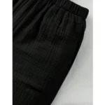 Boys Black Shirt Shorts Set