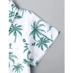 Generic Boy's Twill Cotton Printed Short Sleeve Shirt And Shorts Set (Sky) - Image 4