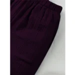 Generic Boy's Popcorn Solid Short Sleeve Shirt And Shorts Set (Wine) - Image 3