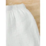 Boys White Shirt Shorts Set - Angle 3