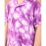 Generic Boy's Twill Cotton Printed Short Sleeve Shirt And Shorts Set (Pink) - Image 3
