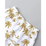 Generic Boy's Twill Cotton Printed Short Sleeve Shirt And Shorts Set (Gold) - Image 4