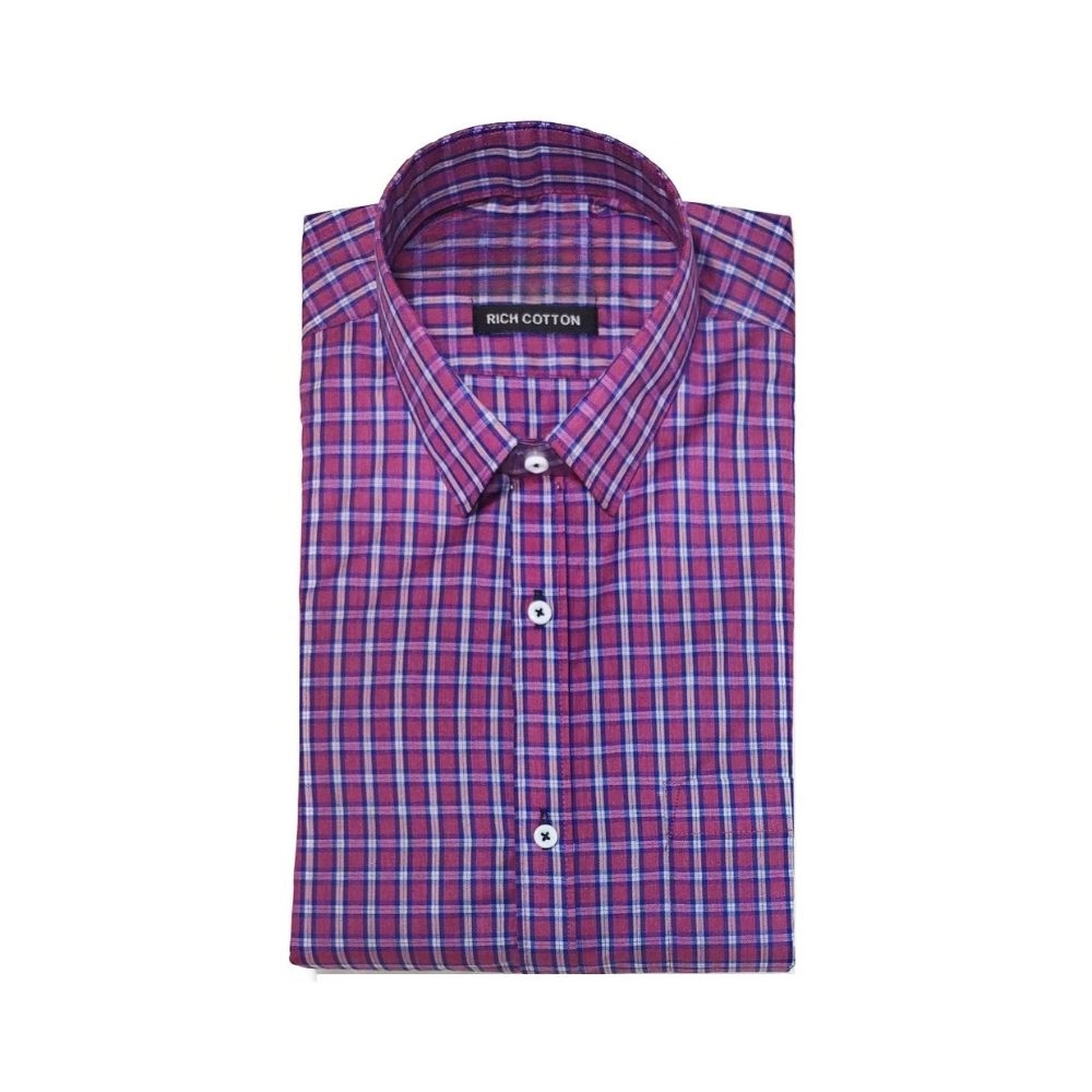 54396788749_2c239f9791_o_d-1000x1000-1.webp Generic Men's Cotton Lycra Full Sleeve Checked Casual Shirt (Pink) - Image 1