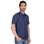 Men's Navy Casual Shirt - Angle 4