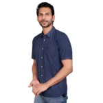 Men's Navy Casual Shirt - Angle 3