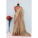 Pink Mysore Silk Digital Print Saree for Women