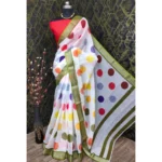 Cotton Linen Printed Saree