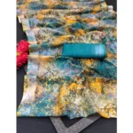 Cotton Linen Saree - Angle 2