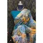 Cotton Linen Saree - Angle 3