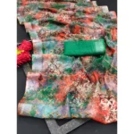 Generic Women's Cotton Linen Woven Design Saree With Unstitched Blouse 5.5Mtr (Green) - Image 2