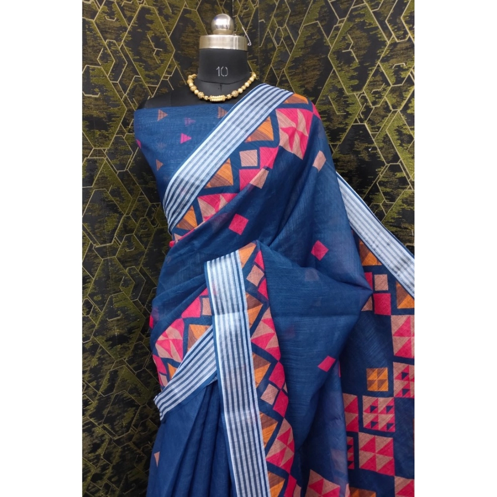 54423741665_486ff53f02_o_d-1000x1000-1.webp Blue Cotton Linen Digital Print Saree for Women