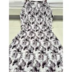 Generic Women's Cotton Blended Printed 3/4th Sleeve V Neck Kurti (Wine)