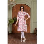 Women's Red Cotton Kurti