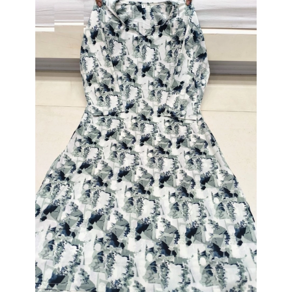 54428193155_89273af583_o_d-1000x1000-1.webp Generic Women's Cotton Blended Printed 3/4th Sleeve V Neck Kurti (Blue) - Image 1