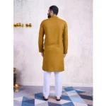 Mens Yellow Rayon Kurta