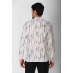 Generic Men's Cotton Rayon Digital Printed Mandarin Collar Short Kurta (Green) - Image 3