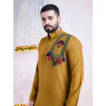 Mens Yellow Rayon Kurta