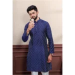 Mens Printed Kurta Set - Angle 3