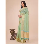 buy green organza saree